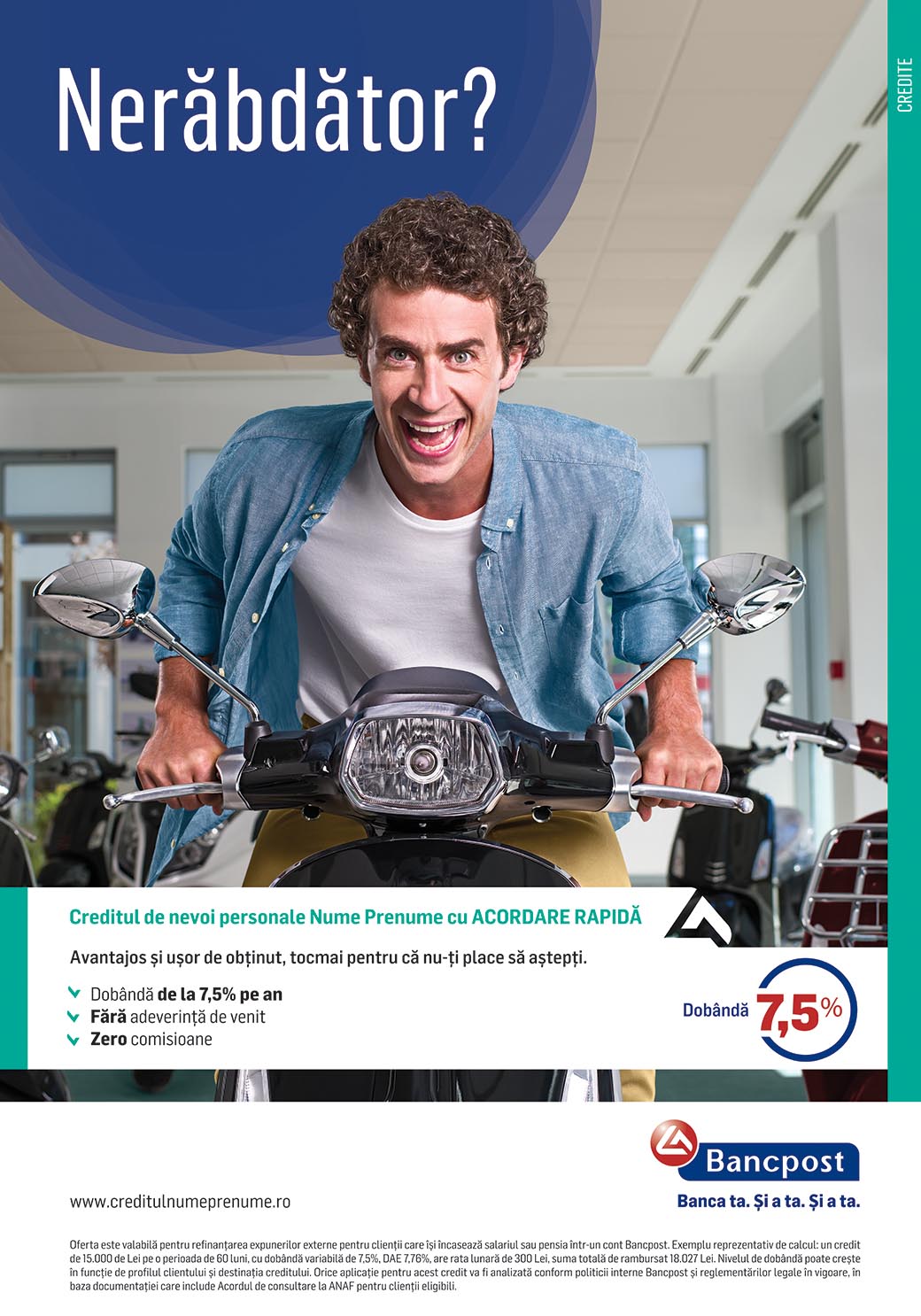 Backlit credit rapid 70x100